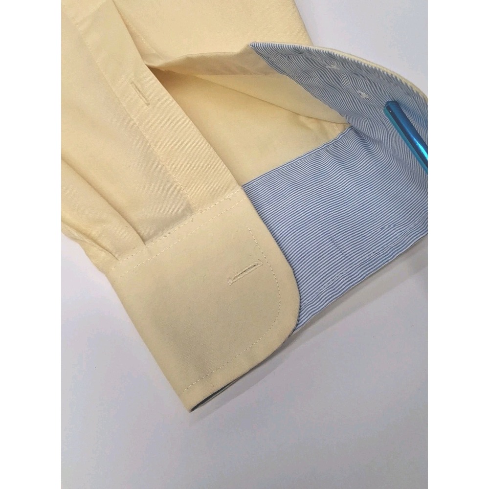 Chaps Men's (2XL) 18-18 1/2 34/35 Wrinkle Free Button Dress Shirt Yellow NWOT - Picture 9 of 13